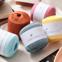 Fil de coton en dentelle d'été, fil à crocheter doux pour la peau, idéal pour tricoter des hauts, des châles et des vêtements légers faits à la main