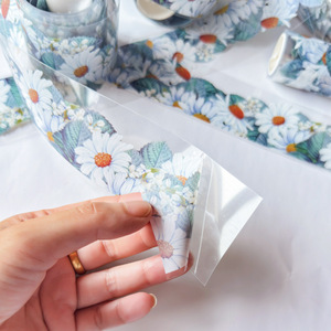 ชุดเทปวาชิ LABON Daisy PET ลายดอกไม้สไตล์วินเทจ สำหรับตกแต่งสมุดบันทึก สมุดภาพ วางแผนงาน และงานฝีมือ DIY - Product Image 4