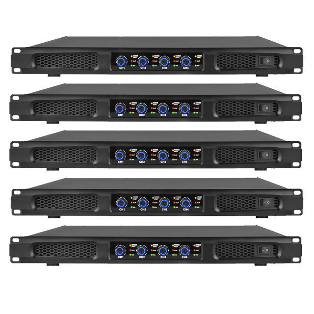 4 Channel 5200W Power Amplifier 2 Channel 2600 Watt Digital AMP Drive 12" 10" 8" Speaker