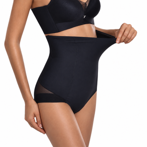 Culotte gainante taille haute pour le contrôle du ventre et le rehaussement des <span class=keywords><strong>fesses</strong></span>, avec ceinture anti-roulement, gaine post-partum - Product Image 3