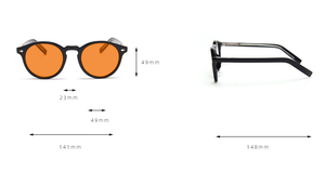 แว่นตาป้องกันแสงสีฟ้าทรงแบน รุ่นย้อนยุค ยูนิเซ็กส์ ปี 2026 เลนส์สีส้ม ขาแว่นวัสดุ TR สีน้ำเงิน สำหรับผู้ชายและผู้หญิง - Product Image 5