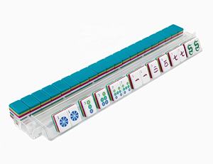 Juego de Mahjong Americano de Acrílico de 4 Capas, 160 Fichas Grabadas en Azul <span class=keywords><strong>Coral</strong></span>, para Noches de Juego en Familia y Regalos Navideños - Product Image 4