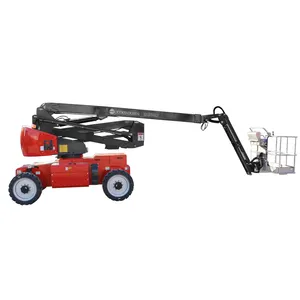 16m 18m Portable Lifter Telescoping 12m 14m Aerial Trailer Towable Skylift Tow Behind Small Boom Man Lift