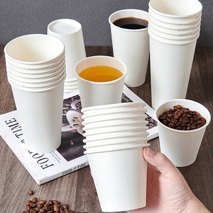 Gran oferta 2025, tazas de café desechables de 8oz con logotipo personalizado, taza de papel de café con leche para beber en caliente de pared única con tapa - Product Image 2