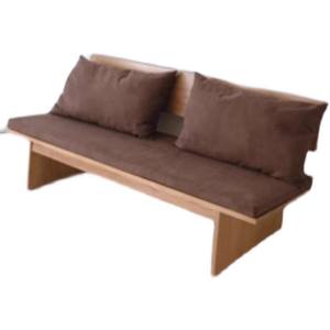 Solid Wood <b>Sofa</b> Wabi Sabi Style Minimalist Design Upholstered Foam Filling Straight Shape <b>For</b> Living Room - Product Image 5