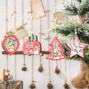 Décorations d'arbre de noël LED maison de neige en bois lumière artisanat décor de noël pour la maison <span class=keywords><strong>Noel</strong></span> nouvel an 2024 noël enfants cadeau Navidad - Product Image 5