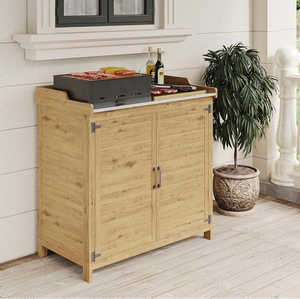 Table pour plantes moderne et écologique avec base et plan de travail des armoires de jardin pour l'extérieur - Product Image 1