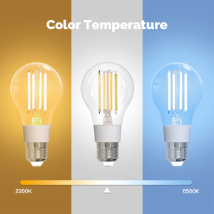 Ampoule LED intelligente à filament MOES TUYA ZIGBEE, lampe E27, éclairage à intensité variable, 2700K-6500K, 806Lm, 7W, commande vocale Alexa Google Home - Product Image 3