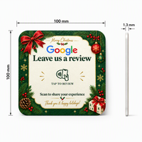 Plaque NFC en PVC en gros pour avis Google, autocollant de table avec code QR pour menu de restaurant, Instagram, Facebook, WhatsApp, LinkedIn