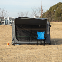 Tente de camping gonflable Oxford pour la pêche en plein air, imperméable, double porte, grand hublot, portable, légère, quatre saisons, facile à monter