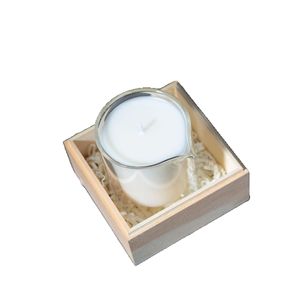 Bougie parfumée en cire de soja, pot en verre à double paroi, sans fumée, style moderne, forme cylindrique GM-017 - Product Image 4