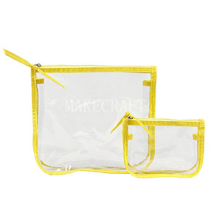 Transparent PVC Fashion Handbag Organizer 2-Piece Zipper <b>Storage</b> Set with Handle for Travel Tote Bag Made in China - Product Image 6