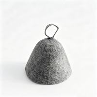 Chapeau de sauna en feutre 100 % laine de Nouvelle-Zélande, vente en gros d'usine, couleur et logo personnalisables, résistant à la chaleur, accessoire de bain de sauna