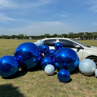 Globo Espejo Inflable Gigante de PVC para Exteriores, Fácil de Instalar, Decoraciones de Navidad y Año Nuevo, Resistente al Agua y a la Intemperie