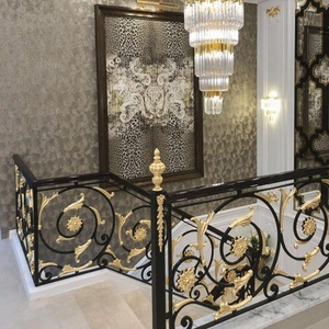 Diseños de barandilla de escalera de hierro forjado en carcasa, Hotel, restaurante, sala de exposición de negocios - Product Image 1