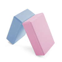 Bloc de yoga solide en mousse EVA avec logo personnalisé plat naturel