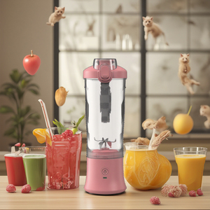 <span class=keywords><strong>Blender</strong></span> buah bertenaga baterai USB 600ml portabel dengan sedotan untuk milkshake dan Smoothies untuk mobil Hotel dan penggunaan luar ruangan - Product Image 3
