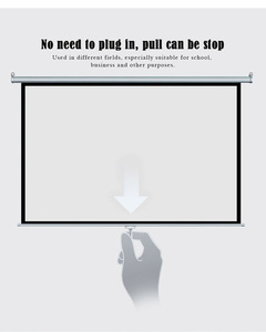 Pantalla de Proyección Portátil 3D de 120 Pulgadas, Blanca, Desplegable, para Techo o Pared, para el Hogar, Oficina o Noches de Cine - Product Image 2