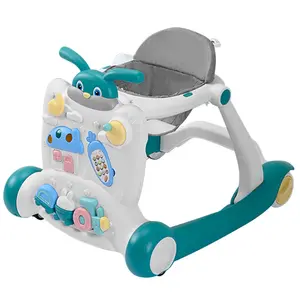 Hot Sales 4 In 1 Infant Spieltisch Multifunktion ale Push Car Kleinkind Aktivität Spielzeug Musical Baby Walker Mit Rädern Und Sitz