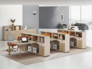 Armoire à documents basse en bois moderne à forte valeur ajoutée-Classeur de bureau avec design de panneau pour la maison, le bureau et l'extérieur - Product Image 5