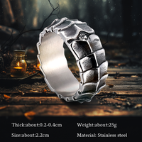 Nouveau ensemble de bijoux de Couple à la mode rétro Simple dominateur en acier inoxydable Dragon diamant bague en fonte avec Design personnalisé