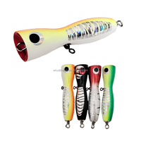MISTER LURE 40g Leurre de pêche Swimbait, Leurre Popper, Leurre Popper pour eau salée, Leurre de traîne GT, Leurres Popper en bois