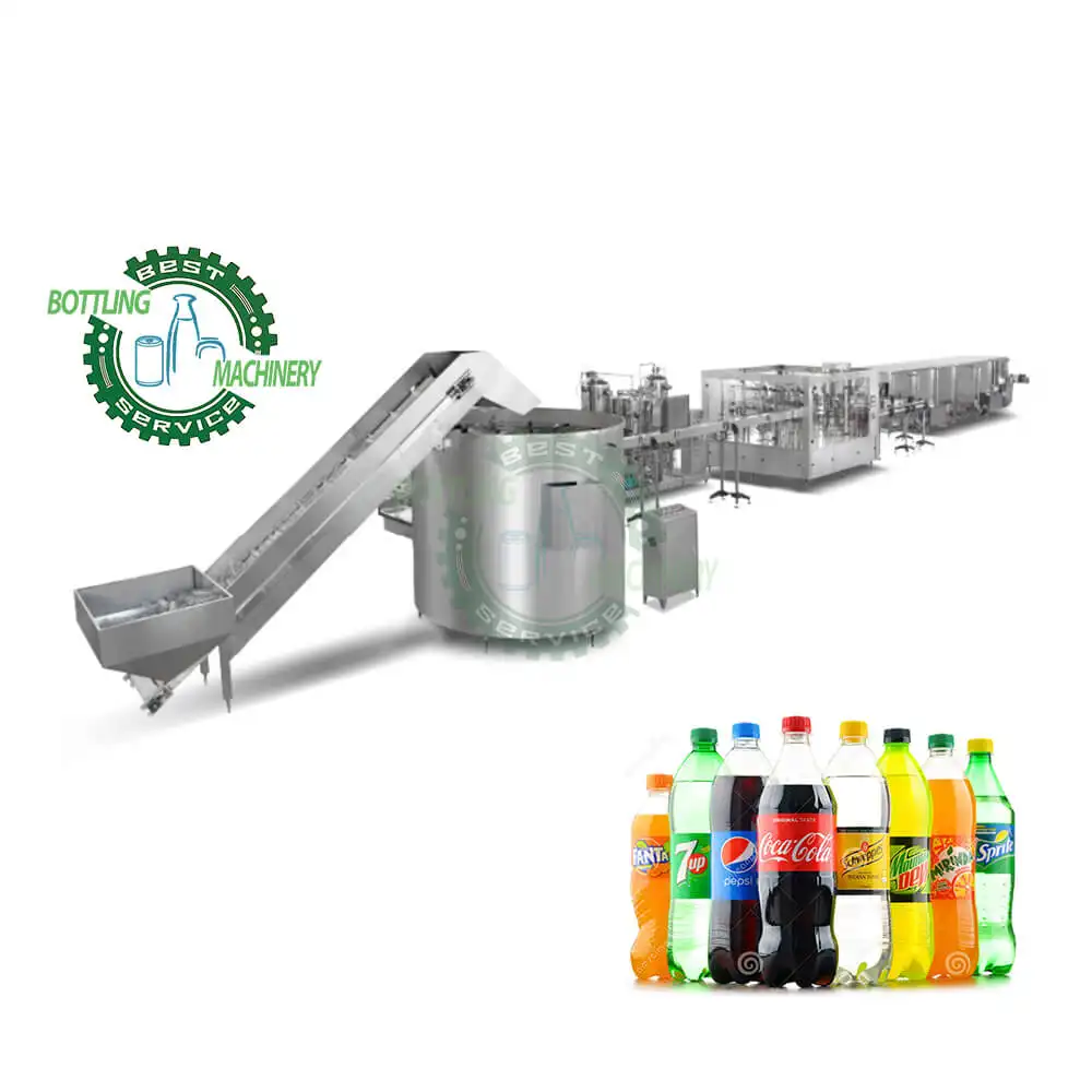 3 in 1 monoblok PLC cihazı PET plastik şişe enerji meşrubat dolum makinesi gazlı içecek cola karbonatlı içecek şişeleme makinesi