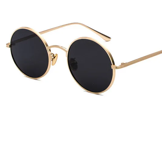 Luxury Gold Small Round Retro Steampunk Sunglasses Women Metal Sun Glasses Unisex Outdoor Eyewear