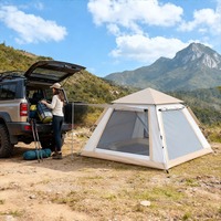Tente portable d'extérieur imperméable pour 2-3 personnes, anti-moustiques, en maille respirante, à ouverture automatique en 3 secondes, idéale pour l'été, une chambre