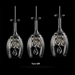 Led thủy tinh pha lê rượu thủy tinh hình dạng ánh sáng đèn chùm 85-265V rõ ràng Đèn mặt dây chuyền 40W 9 bóng đèn 50W 12 bóng đèn trong Nhà Trần L - Product Image 5