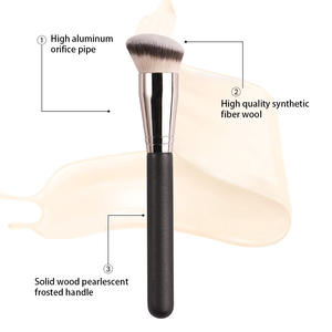 Fond de teint biseauté correcteur pinceau de maquillage mélange nez poudre brosse poils synthétiques - Product Image 3