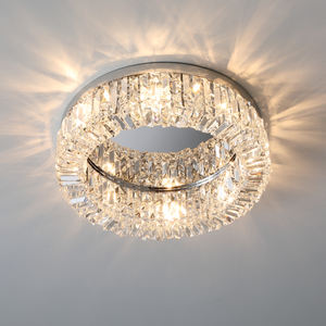 Decoración Techo Sala de estar Lujo moderno redondo LED K9 cristal lámpara de techo para lámpara de dormitorio - Product Image 5