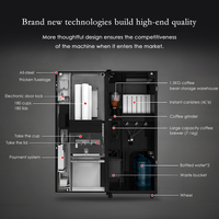 Distributeur automatique de boissons protéinées au café, distributeur automatique de café pour centre commercial