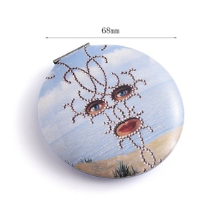 Light Weight Full Image Printing Best Selling Aluminium New Cheap Cost Dual Side Pocket <b>Compact</b> <b>Mirror</b> - Product Image 3