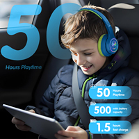 Casque audio à réduction de bruit active LOBKIN pour enfants, casque sans fil ANC 5.4 avec micro, volume limité pour la sécurité des enfants