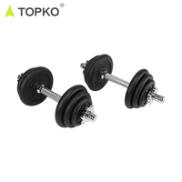 TOPKO Ensemble d'haltères multi-ajustables pour le fitness à domicile, ensemble d'haltères pour la musculation, poids 20kg