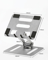 Support de téléphone et tablette en alliage d'aluminium et silicone, rotatif à 360°, pliable, en métal, pour diffusion en direct et visionnage de séries
