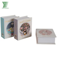 Caja de Joyería de Papel con Forma de Libro, Personalizable con Logotipo, para Regalo, Organizador de Joyas, Collares, Anillos, Aretes y Pulseras, Venta al Por Mayor