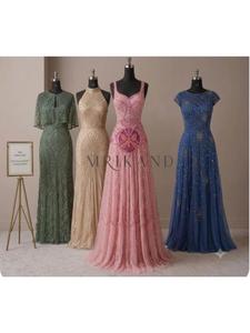 Designer Georgette Floor Length <b>Dress</b> <b>for</b> Women with Hand Embellished Stone Work Luxury Indian <b>Evening</b> Gown <b>Wedding</b> Party Wear - Product Image 1