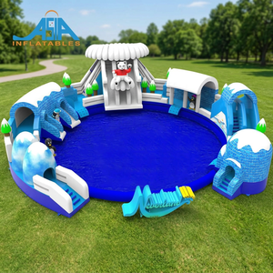 Snow N Ice World-Parque acuático gigante, parque de atracciones inflable, parque de agua inflable, parque temático sobre tierra con piscina inflable grande - Product Image 1