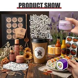 Etiquetas Adhesivas Personalizadas para Productos Alimenticios YSB, Etiquetas de Vinilo Impermeables, Impresión en Lámina Dorada con Logotipo y Código <span class=keywords><strong>QR</strong></span> - Product Image 5