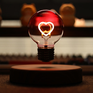 Ampoule <span class=keywords><strong>coeur</strong></span> Love Maglev avec lampe de table auto-rotative rechargeable USB pour chambre chevet décor cadeau veilleuse - Product Image 5