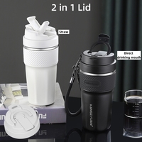 Nouveaux Modèles 2025 Mugs à Café Portables avec Pailles Les Plus Vendus, Lavables au Lave-Vaisselle, Mugs Isothermes Créatifs pour Fêtes et Boissons