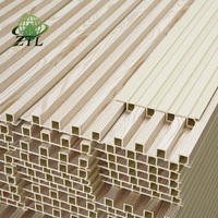 Panneau mural anti-humidité et antistatique en composite bois-plastique (WPC) à design cannelé pour usage intérieur, idéal pour les villas et les maisons.