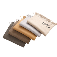Écharpe en cachemire pour femme, longue et multifonctionnelle, avec logo personnalisé OEM, tricotée, super douce et chaude pour l'hiver, motifs personnalisables