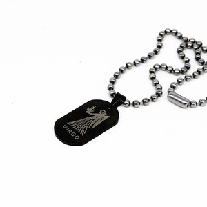 Yunnique Collar con colgante de acero inoxidable con signo del zodiaco Virgo, joyería de regalo unisex - Product Image 5
