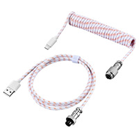 Câble enroulé pour clavier mécanique, type C, port USB, câble enroulé Aviator, bureau, 2,7 m
