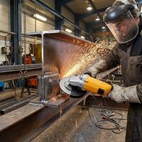 Meuleuse d'angle professionnelle de 230 mm (9 pouces), industrielle, haute puissance, électrique, pour la découpe du métal et de la pierre