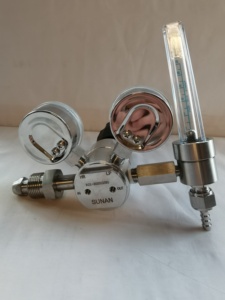 Regulador de gas nitrógeno de doble calibre SS316L con medidor de flujo de 0-15L para cilindro N2 - Product Image 6