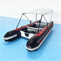 Catamaran gonflable de 3,9 m, bateau gonflable, mini-bateau gonflable avec pare-soleil